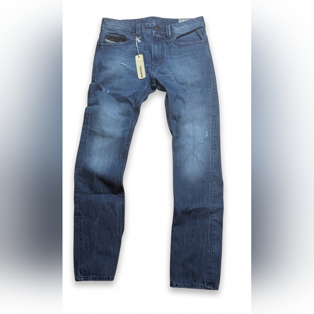 Diesel Industry Jeans Thavar Distressed Straight Leg - Picture 3 of 4